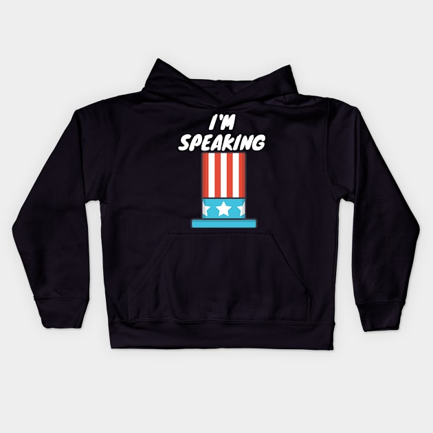 I am Speaking by Kamala Harris Kids Hoodie by TeeTrendz